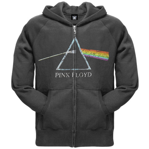 Pink Floyd - Distressed Dark Side Grey Adult Zip Hoodie