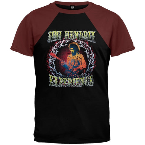 Jimi Hendrix - On Fire Short Sleeve Raglan