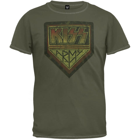 Kiss - Distressed Army Overdye T-Shirt
