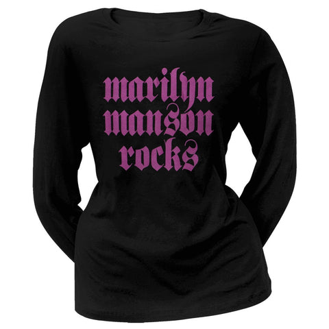 Marilyn Manson - Manson Rocks Juniors Long Sleeve T-Shirt