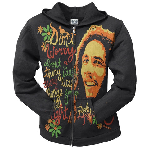 Bob Marley - Three Little Birds Juniors Zip Hoodie