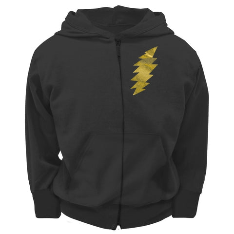 Grateful Dead - Foil Bolt Black Youth Zip Hoodie