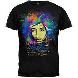 Jimi Hendrix - Rainbow Black T-Shirt