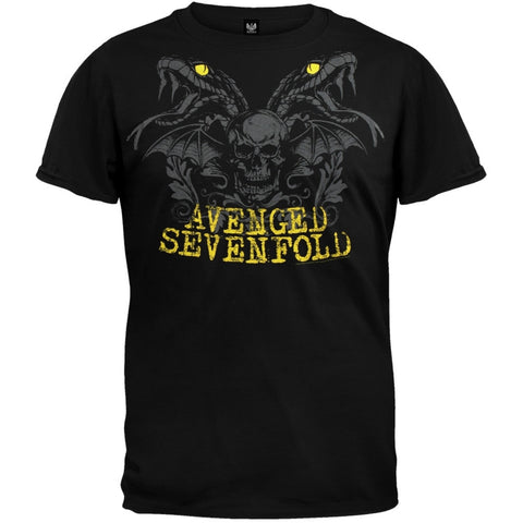 Avenged Sevenfold - Snake Eyes Soft Black T-Shirt