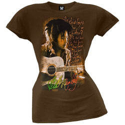 Bob Marley - Is This Love Juniors Brown T-Shirt