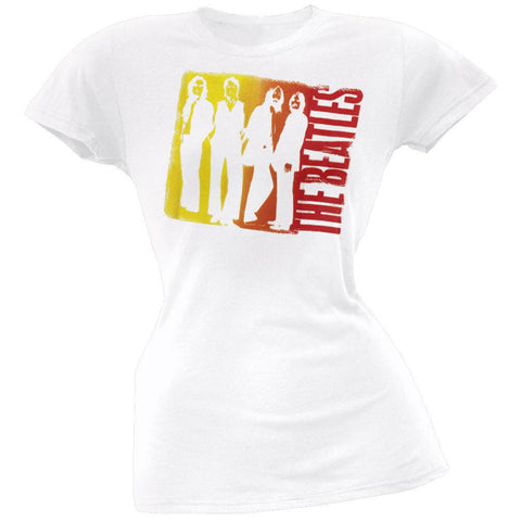 The Beatles - Color Fade Juniors White T-Shirt