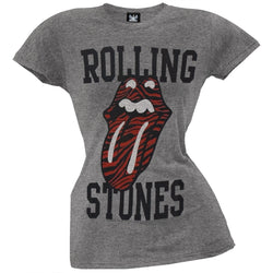 Rolling Stones - Striped Tongue Juniors T-Shirt