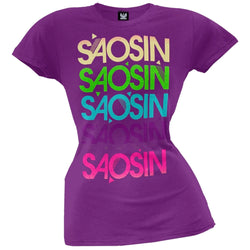 Saosin - Colored Text Juniors T-Shirt