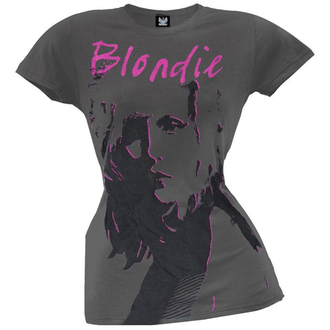 Blondie - Pink Sketch Grey Juniors T-Shirt