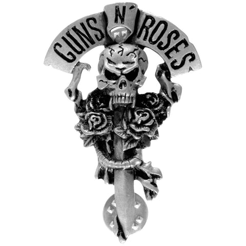 Guns N Roses - Skull Dagger Pewter Pin