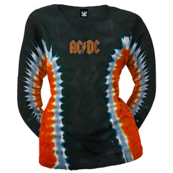 AC/DC - Logo Juniors Tie Dye Long Sleeve T-Shirt