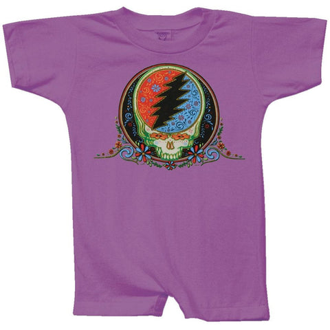 Grateful Dead - Stealie Calaveras Lavender Infant Romper