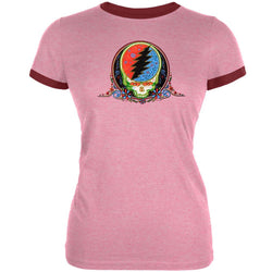 Grateful Dead - Stealie Calaveras Pink Juniors T-Shirt