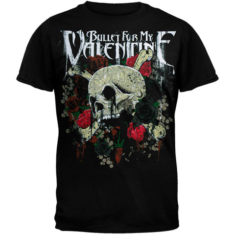 Bullet For My Valentine - Skull & Roses Graphic Adult T-Shirt