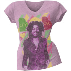 Bob Marley - One Love Burnout Juniors T-Shirt