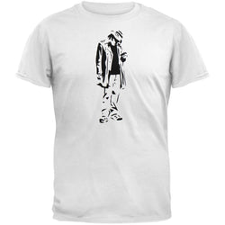 Neil Young - Silhouette White Soft Adult T-Shirt