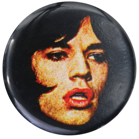 Rolling Stones - Mick Face Button