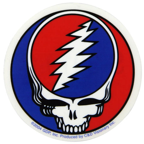 Grateful Dead - Steal Your Face Medium Clear Decal
