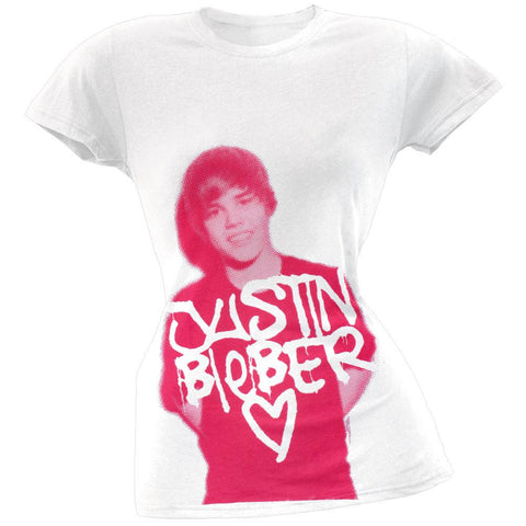 Justin Bieber - Stencil Drip Juniors T-Shirt