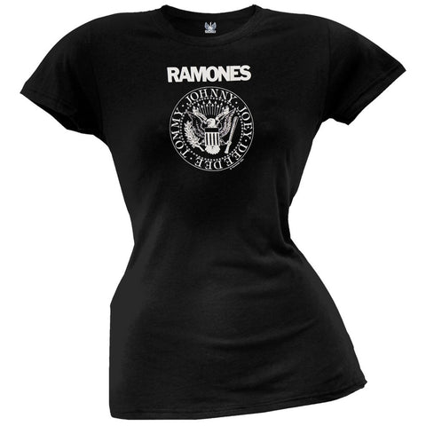 Ramones - Seal Juniors Black T-Shirt
