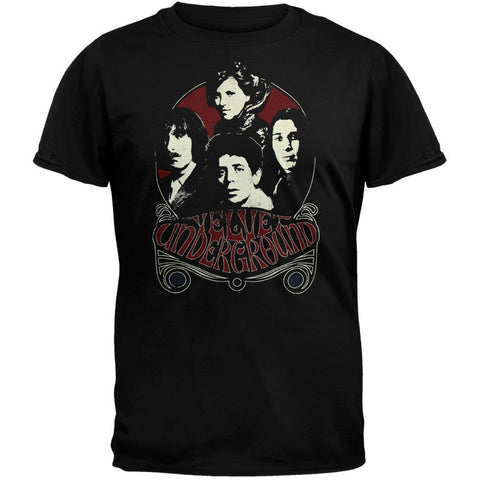 Velvet Underground - Black And Red Group Soft T-Shirt