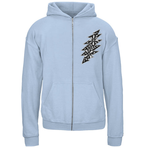 Grateful Dead - Black & White Calaveras Light Blue Youth Zip Hoodie