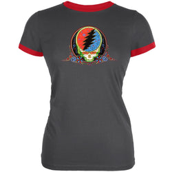 Grateful Dead - Calaveras Juniors Ringer Grey T-Shirt