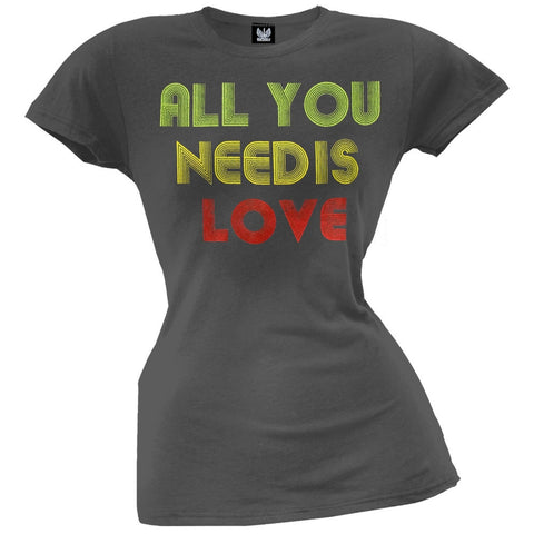 The Beatles - All You Need Flocked Juniors T-Shirt