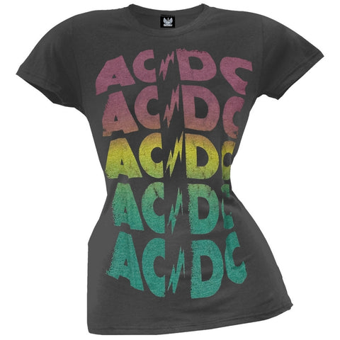 AC/DC - Neon Repeat Black Juniors T-Shirt