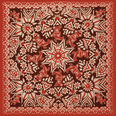 Grateful Dead - Red Bear Mandala Tapestry
