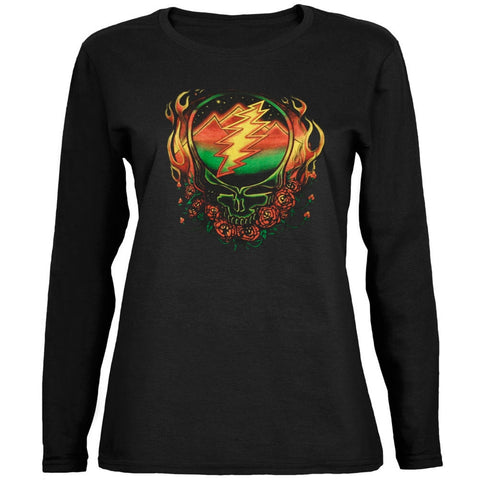 Grateful Dead - Scarlet SYF Black Juniors Long Sleeve T-Shirt
