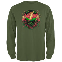 Grateful Dead - Scarlet SYF Dark Green Long Sleeve T-Shirt