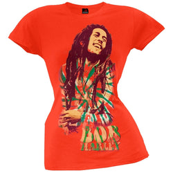 Bob Marley - Smile Juniors Orange T-Shirt
