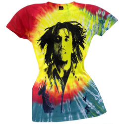 Bob Marley - Sepia Tie Dye Juniors T-Shirt