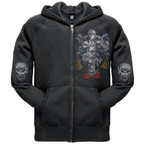 Guns N Roses - Skull Cross Premium Zip Hoodie