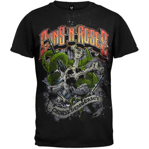 Guns N Roses - Snakes Black T-Shirt