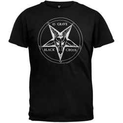 45 Grave - Black Cross T-Shirt