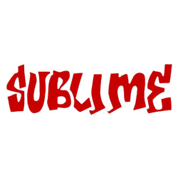 Sublime - Red Logo Cutout Decal 2" x 6"