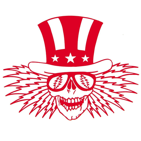 Grateful Dead - Red Uncle Sam Cutout Decal 5" x 6"