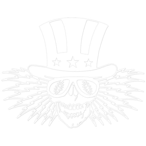 Grateful Dead - White Uncle Sam Cutout Decal 5" x 6"