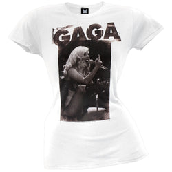 Lady Gaga - Finger White Juniors T-Shirt