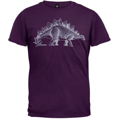 Antlers - Stegosaurus Soft Purple Adult T-Shirt