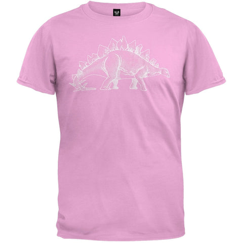 Antlers - Stegosaurus Soft Pink Adult T-Shirt