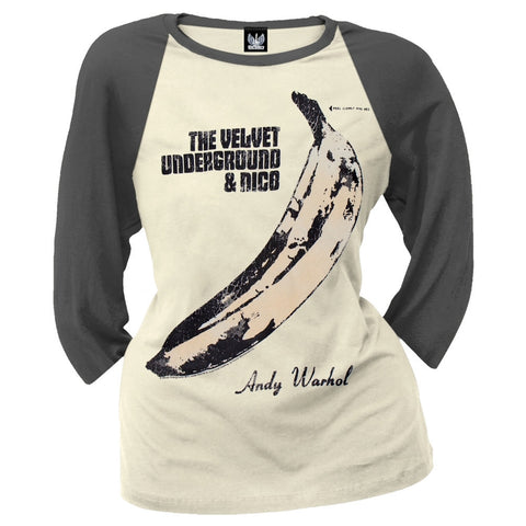Velvet Underground - Distressed Banana Juniors Raglan