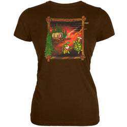 Grateful Dead - Covered Wagon Chocolate Juniors T-Shirt