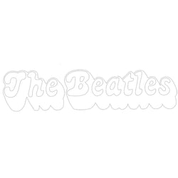 Beatles - 3D Logo Cutout White Decal 3 x 9