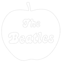 Beatles - Apple Logo White Cutout Decal 5 x 4.5