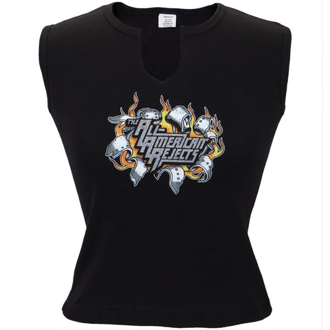 All-American Rejects - Burst Juniors Split Neck T-Shirt