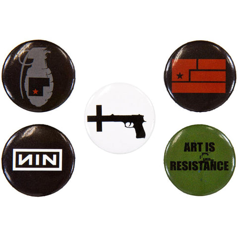 Nine Inch Nails - Year Zero 5 Piece Button Set