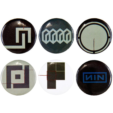 Nine Inch Nails - 6-Piece Logo Button Set Two